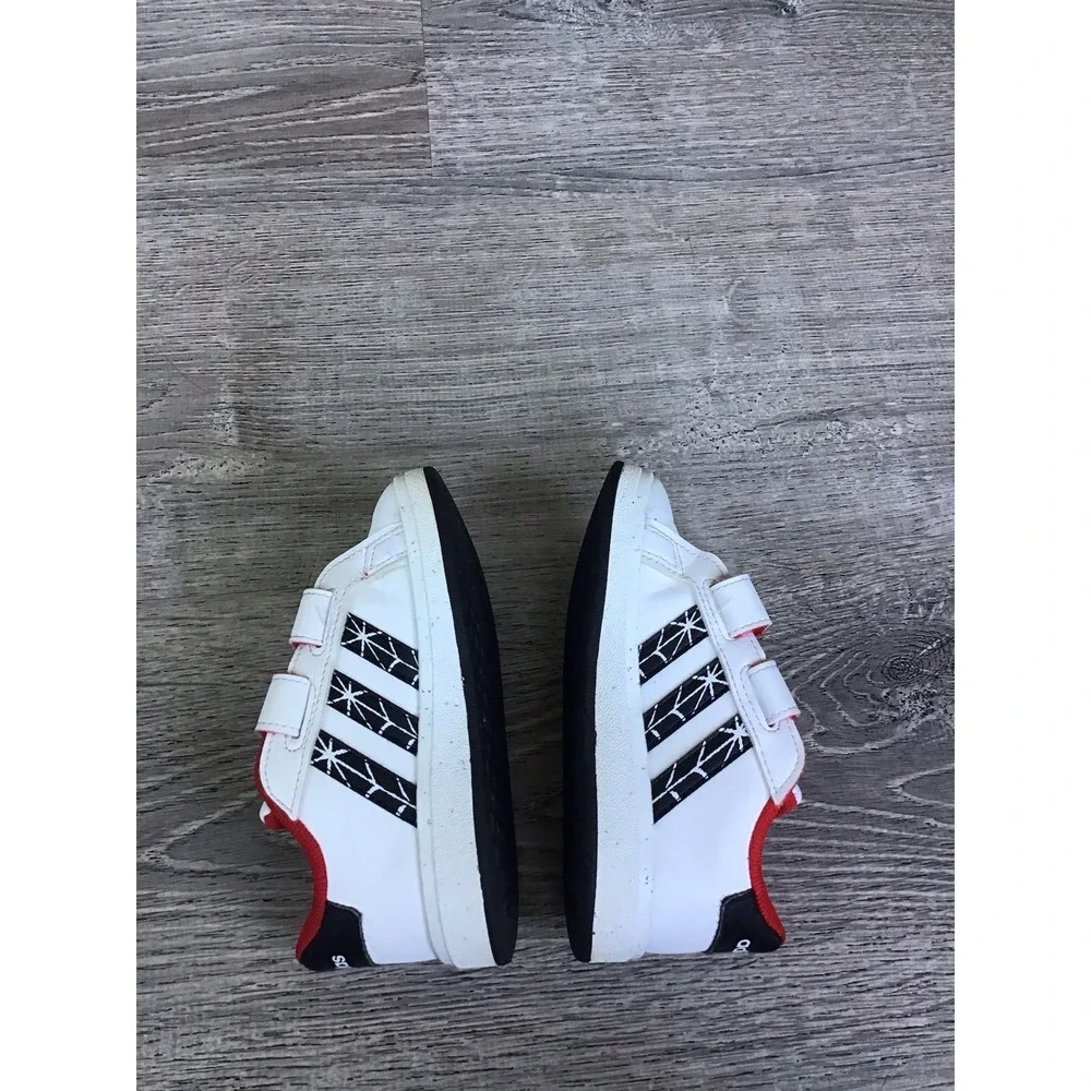 Adidas Spider-Man Grand Court CF IF9893 Hook & Loop Low Toddlers 8K Sneakers